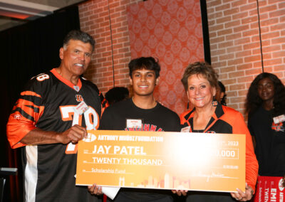 Anthony, Dede, and 2023 Scholarship Fund Recipient Jay Patel