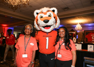 Volunteers with Bengals' Who Dey at Hall of Fame Dinner 2023