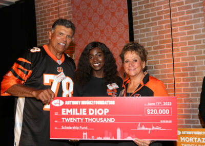 Anthony, Dede, and 2023 Scholarship Fund Recipient Emilie Diop