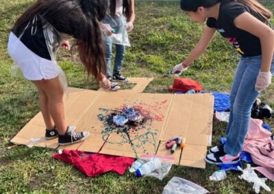 Unplugged Students Tie-Dying